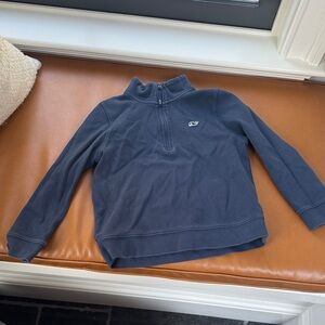 Vineyard Vines Kids Dark Blue Long Sleeve Half-Zip Tee